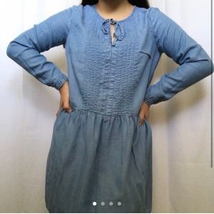 Sky blue loose dress